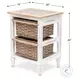 Ocean Mist Weathered Wood and White Distressed 2 Basket Storage Cabinet