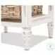 Ocean Mist Weathered Wood and White Distressed 3 Basket Storage Cabinet