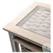 Ocean Mist Weathered Wood and White Distressed 4 Basket Vertical Storage Cabinet