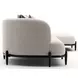 Madera Oatmeal 3 Piece Modular RAF Chaise Sectional with Pillows