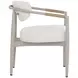Merrowyn Greige and Louis Cream Performance Fabric Dining Arm Chair