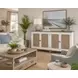 Hearthwood Sea Drift and White 4 Door Credenza