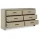 Calmoro Gray Wash and White Upholstered Bookcase Storage Panel Bedroom Set with USB Charging