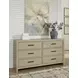 Calmoro Gray Wash 6 Drawer Dresser