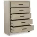 Calmoro Gray Wash and White Upholstered Bookcase Storage Panel Bedroom Set with USB Charging