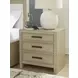 Calmoro Gray Wash 3 Drawer Nightstand