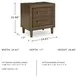 Lyncott Medium Brown 2 Drawer Nightstand