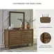 Lyncott Medium Brown Dresser with Mirror