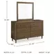 Lyncott Medium Brown Dresser with Mirror