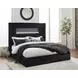 Agrander Black King Upholstered Platform Bed with LED