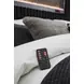 Agrander Black King Upholstered Platform Bed with LED