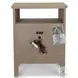 Harborview Glazed Driftwood 2 Drawer Nightstand with USB Charging