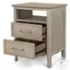 Harborview Glazed Driftwood 2 Drawer Nightstand with USB Charging