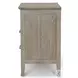 Harborview Glazed Driftwood 2 Drawer Nightstand with USB Charging