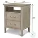 Harborview Glazed Driftwood 2 Drawer Nightstand with USB Charging