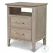 Harborview Glazed Driftwood 2 Drawer Nightstand with USB Charging