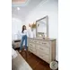 Harborview Glazed Driftwood Rectangular Dresser Mirror