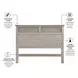 Harborview Glazed Driftwood Queen Headboard