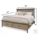 Harborview Glazed Driftwood King Bed with Storage
