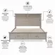 Harborview Glazed Driftwood King Bed with Storage