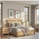 Laramie Honey Wheat Queen Panel Bed