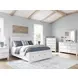 Fortman White 7 Drawer Dresser and Rectangular Mirror
