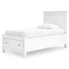 Fortman White Twin Storage Panel Bed
