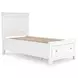 Fortman White Twin Storage Panel Bed