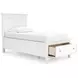 Fortman White Twin Storage Panel Bed
