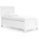 Fortman White Twin Storage Panel Bed