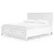 Fortman White California King Storage Panel Bed
