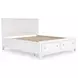 Fortman White California King Storage Panel Bed