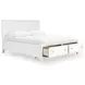 Fortman White California King Storage Panel Bed