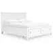 Fortman White California King Storage Panel Bed