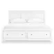Fortman White California King Storage Panel Bed
