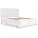 Fortman White King Storage Panel Bed