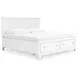 Fortman White King Storage Panel Bed