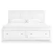 Fortman White King Storage Panel Bed