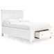 Fortman White Full Storage Panel Bed