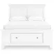 Fortman White Full Storage Panel Bed