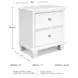 Fortman White Nightstand