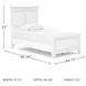 Fortman White Twin Panel Bed
