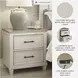 Shaybrock Antique White And Brown 2 Drawer Nightstand