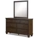 Danabrin Brown 7 Drawer Dresser and Rectangular Mirror