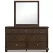 Danabrin Brown 7 Drawer Dresser and Rectangular Mirror