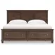 Danabrin Brown King Storage Panel Bed