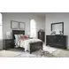 Lanolee Black 7 Drawer Dresser and Rectangular Mirror