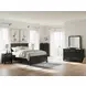 Lanolee Black 7 Drawer Dresser and Rectangular Mirror
