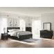Lanolee Black 7 Drawer Dresser and Rectangular Mirror