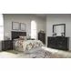 Lanolee Black 7 Drawer Dresser and Rectangular Mirror